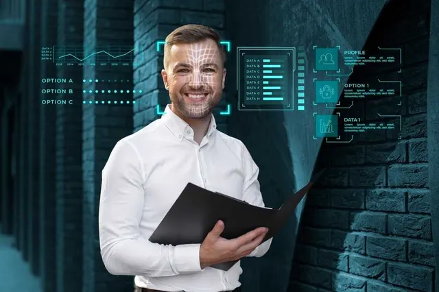 Database specialist with server racks representing scalable, highly available database infrastructure