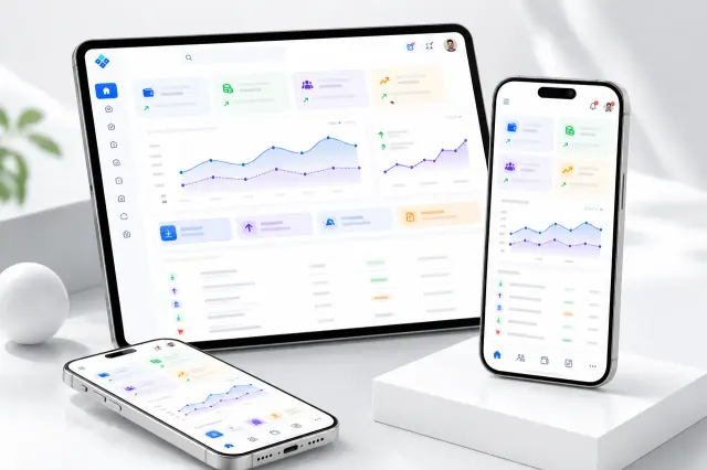 Partner loyalty and rewards dashboard shown on a tablet and smartphones for dealers and retailers