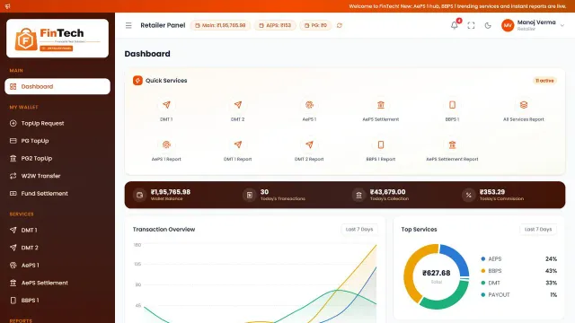 FinTech by Sysfo: Fintech Software for AePS, DMT and BBPS Retail Networks